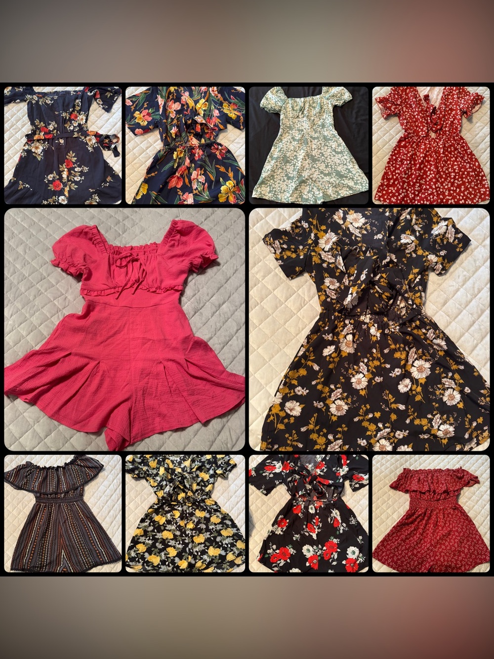 Bundle of 10 Juniors Rompers Size XS/S